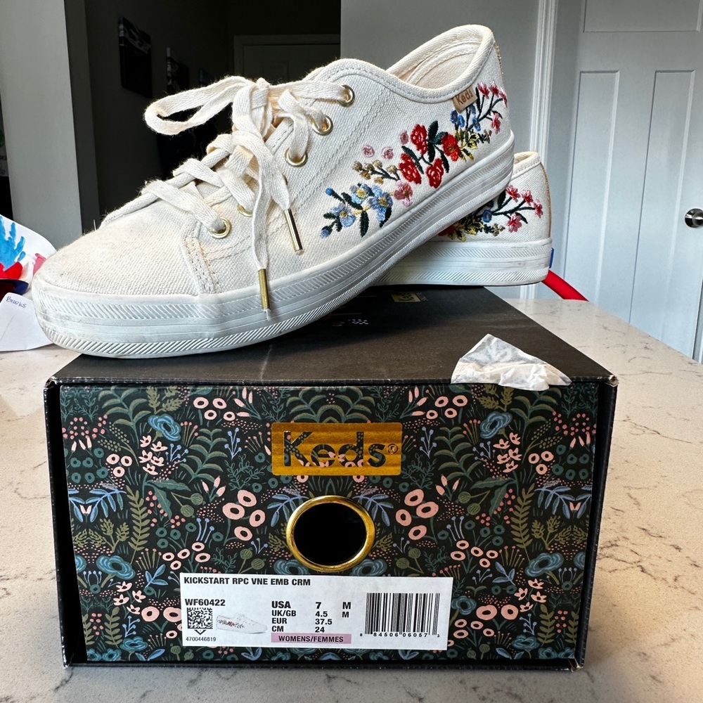 Rifle Paper Co. X Keds Floral Embroidered Sneakers